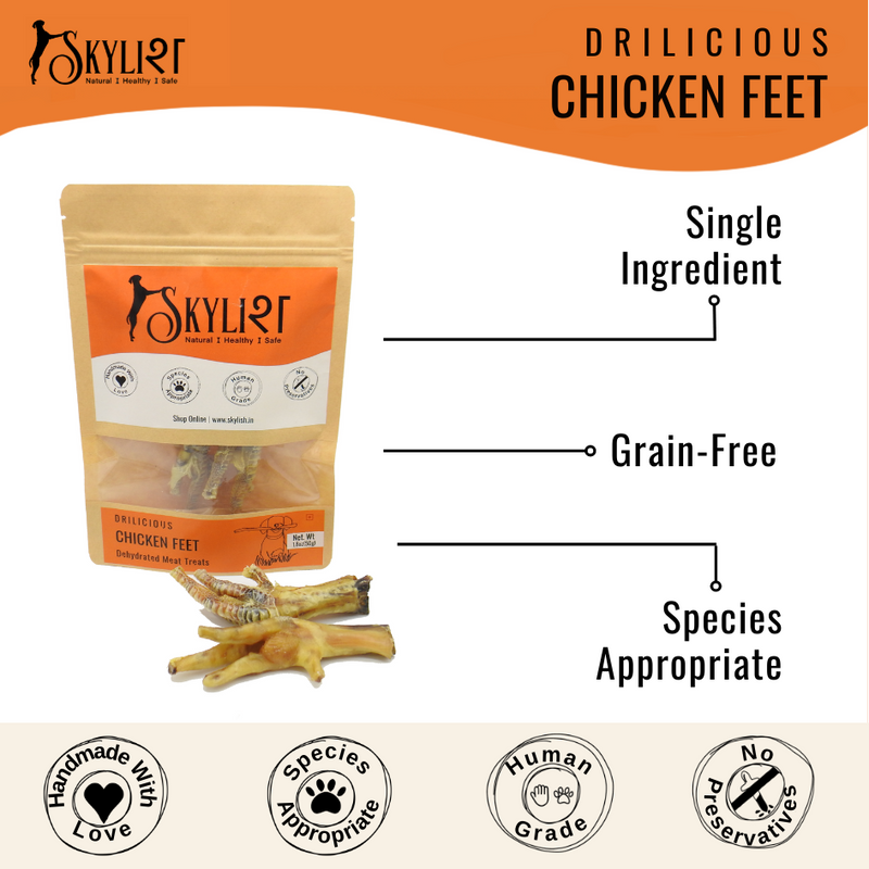 Chicken Feet, Single Ingredient, Single Protein, Species Appropriate, Gluten Free, No Preservatives