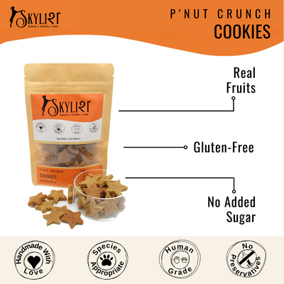 Pnut (Peanut) Crunch Cookies, Made using Real Fruits, Gluten-Free, Human Friendly, No Preservatives