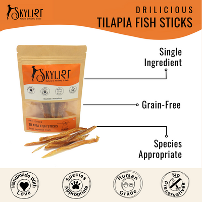 Tilapia Fish Sticks, Single Ingredient, Single Protein, Species Appropriate, Gluten Free, No Preservatives