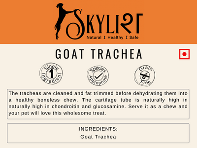 Goat Trachea, Single Ingredient, Single Protein, Species Appropriate, Gluten Free, No Preservatives